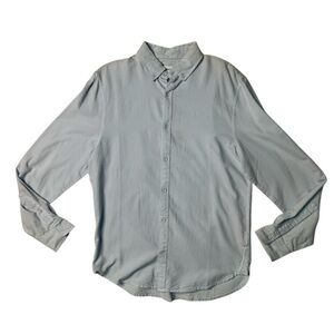 Sz M Collection Joes B Blue Casual Button Down Shirt